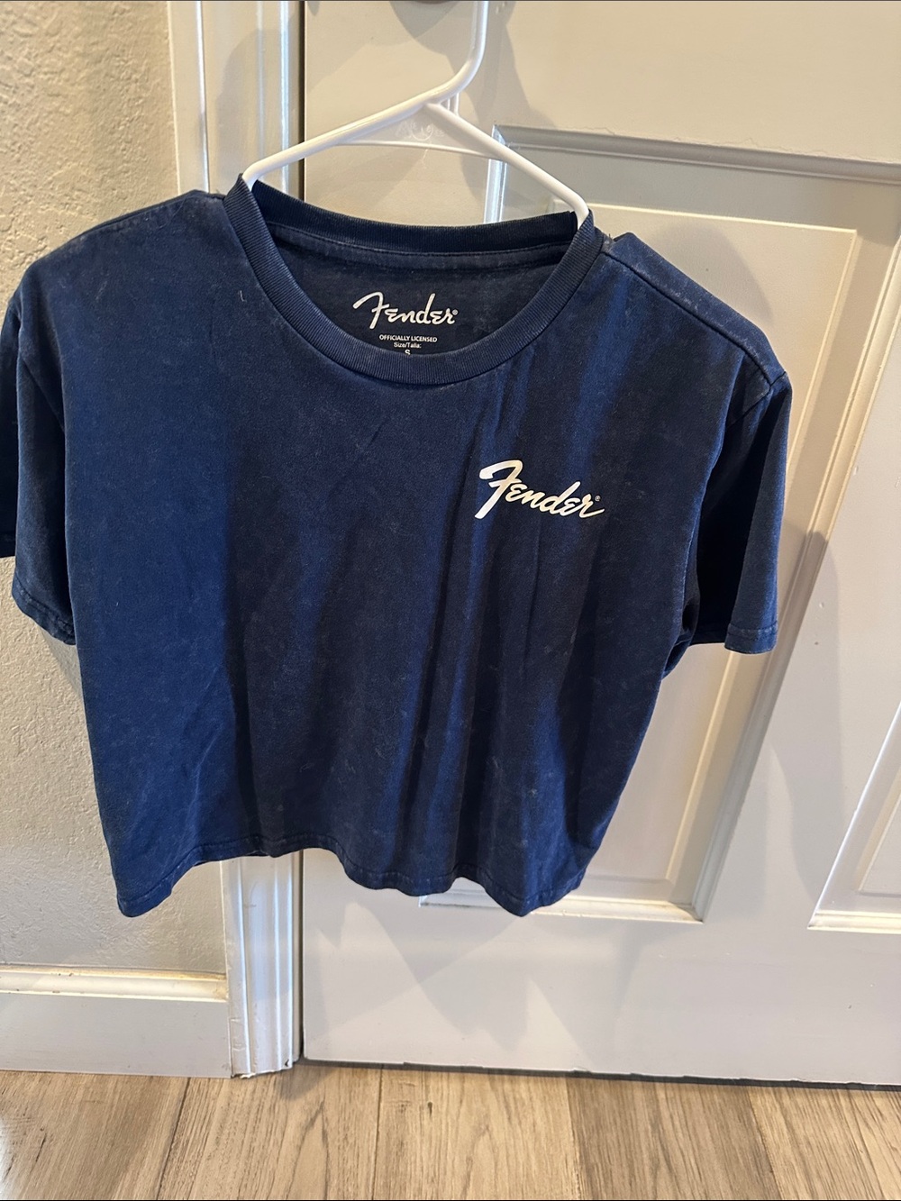 Fender Navy Crewneck Logo Tee